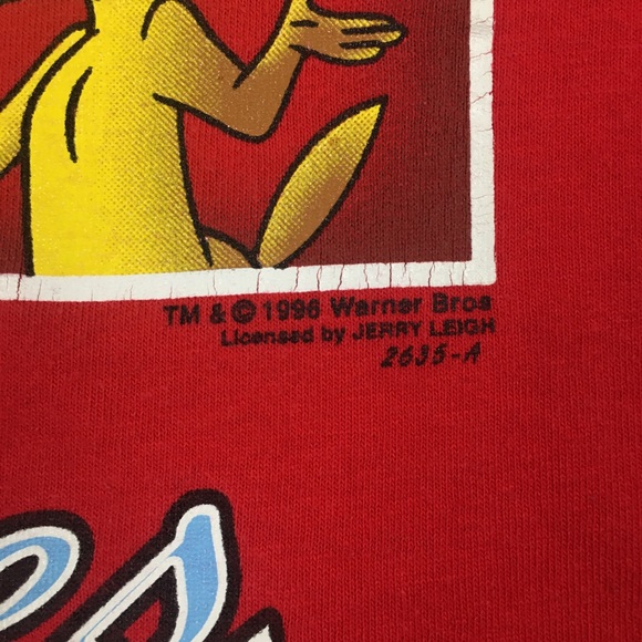 Vintage Looney Tunes Tweety Bird Graphic T-Shirt Red Cartoon 90s Warner Bros. - Picture 4 of 15
